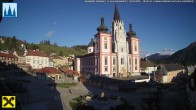 Archiv Foto Webcam Mariazell: Hauptplatz und Basilika 17:00