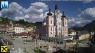 Archiv Foto Webcam Mariazell: Hauptplatz und Basilika 15:00
