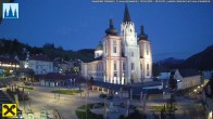 Archiv Foto Webcam Mariazell: Hauptplatz und Basilika 19:00