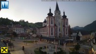 Archiv Foto Webcam Mariazell: Hauptplatz und Basilika 03:00