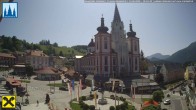 Archiv Foto Webcam Mariazell: Hauptplatz und Basilika 09:00