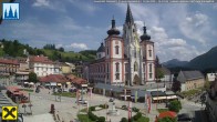 Archiv Foto Webcam Mariazell: Hauptplatz und Basilika 13:00