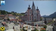 Archiv Foto Webcam Mariazell: Hauptplatz und Basilika 11:00