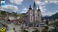 Archiv Foto Webcam Mariazell: Hauptplatz und Basilika 13:00