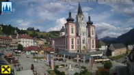 Archiv Foto Webcam Mariazell: Hauptplatz und Basilika 15:00