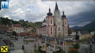 Archiv Foto Webcam Mariazell: Hauptplatz und Basilika 17:00
