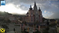 Archiv Foto Webcam Mariazell: Hauptplatz und Basilika 05:00