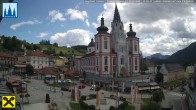 Archiv Foto Webcam Mariazell: Hauptplatz und Basilika 11:00