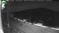 Archiv Foto Webcam Campo Staffi - Blick vom Rifugio Viperella auf das Skigebiet 23:00