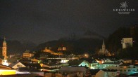 Archiv Foto Webcam Berchtesgaden: Zentrum und Hotel Edelweiss 23:00