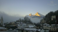 Archiv Foto Webcam Berchtesgaden: Zentrum und Hotel Edelweiss 07:00