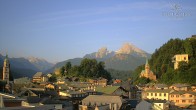 Archiv Foto Webcam Berchtesgaden: Zentrum und Hotel Edelweiss 05:00