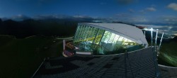 Archived image Webcam Axamer Lizum: Hoadl-Haus und Top station Olympiabahn 23:00
