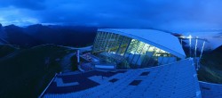 Archived image Webcam Axamer Lizum: Hoadl-Haus und Top station Olympiabahn 03:00