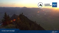 Archiv Foto Webcam Grünten - Blick vom Gipfel 02:00