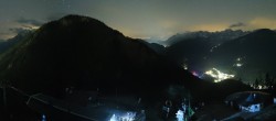Archived image Webcam View from Kornplatz to the Piz de Plaies mountain station 23:00