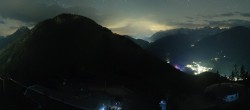 Archived image Webcam View from Kornplatz to the Piz de Plaies mountain station 23:00