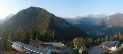 Archived image Webcam View from Kornplatz to the Piz de Plaies mountain station 06:00