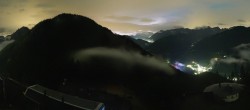 Archived image Webcam View from Kornplatz to the Piz de Plaies mountain station 23:00