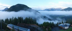 Archived image Webcam View from Kornplatz to the Piz de Plaies mountain station 05:00