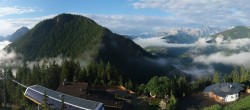 Archived image Webcam View from Kornplatz to the Piz de Plaies mountain station 06:00