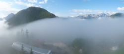 Archived image Webcam View from Kornplatz to the Piz de Plaies mountain station 07:00