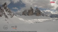 Archiv Foto Webcam Dreizinnenhütte Südtirol: Blick auf die 3 Zinnen 15:00