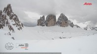 Archiv Foto Webcam Dreizinnenhütte Südtirol: Blick auf die 3 Zinnen 12:00