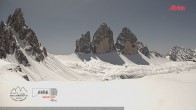 Archiv Foto Webcam Dreizinnenhütte Südtirol: Blick auf die 3 Zinnen 12:00