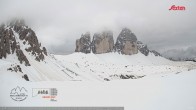 Archiv Foto Webcam Dreizinnenhütte Südtirol: Blick auf die 3 Zinnen 04:00