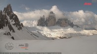 Archiv Foto Webcam Dreizinnenhütte Südtirol: Blick auf die 3 Zinnen 08:00