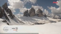 Archiv Foto Webcam Dreizinnenhütte Südtirol: Blick auf die 3 Zinnen 09:00
