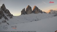 Archiv Foto Webcam Dreizinnenhütte Südtirol: Blick auf die 3 Zinnen 06:00