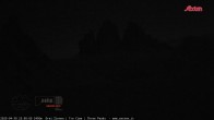 Archiv Foto Webcam Dreizinnenhütte Südtirol: Blick auf die 3 Zinnen 23:00