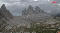 Archiv Foto Webcam Dreizinnenhütte Südtirol: Blick auf die 3 Zinnen 15:00