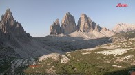 Archived image Webcam Dolomites: Mountain Hut Antonio Locatelli 06:00