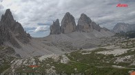 Archived image Webcam Dolomites: Mountain Hut Antonio Locatelli 09:00