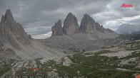 Archived image Webcam Dolomites: Mountain Hut Antonio Locatelli 15:00