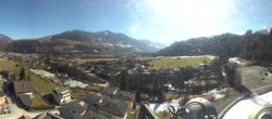 Archiv Foto Webcam Bischofshofen: Blick auf Skisprungschanze und Ort 12:00