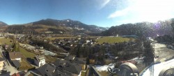 Archiv Foto Webcam Bischofshofen: Blick auf Skisprungschanze und Ort 14:00