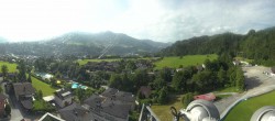 Archiv Foto Webcam Bischofshofen: Blick auf Skisprungschanze und Ort 07:00