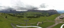 Archived image Webcam Panorama of the Alpe di Siusi from the Puflatsch mountain station 13:00