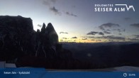 Archiv Foto Webcam Seiser Alm: Bergstation Spitzbühl 00:00