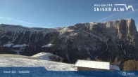 Archiv Foto Webcam Seiser Alm: Bergstation Spitzbühl 08:00