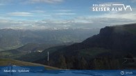 Archiv Foto Webcam Seiser Alm: Bergstation Spitzbühl 07:00