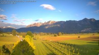 Archived image Webcam Panoramic view from Feldkirch to Furgglenfirst, Kamor and Hoher Kasten 05:00