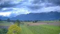 Archived image Webcam Panoramic view from Feldkirch to Furgglenfirst, Kamor and Hoher Kasten 19:00