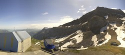 Archiv Foto Webcam Glacier 3000: Bergstation Cabane 09:00