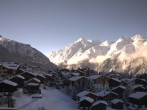 Archiv Foto Webcam Grächen: Ausblick vom Chalet Soldanella 09:00