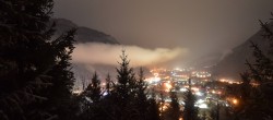 Archiv Foto Webcam Mayrhofen: Blick vom Gasthof Wiesenhof auf den Ort 23:00